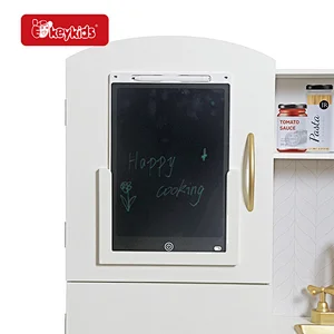 Stock Available Kids Pretend Play Wooden Kitchen Toy Set with Electronic Menu W10C901
